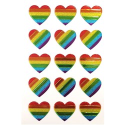 Rainbow Hearts Stickers